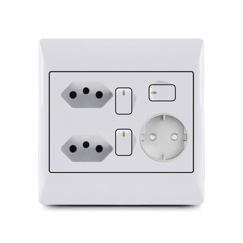 South Africa socket,3 lever+2 brazilsocket+euro socket