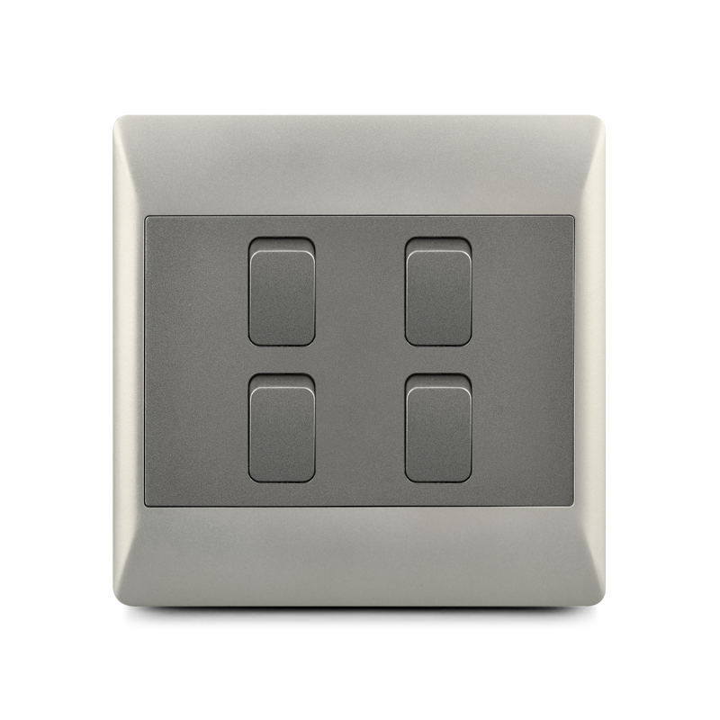 South Africa switch socket,4 lever 1/2 way switch (4×4)