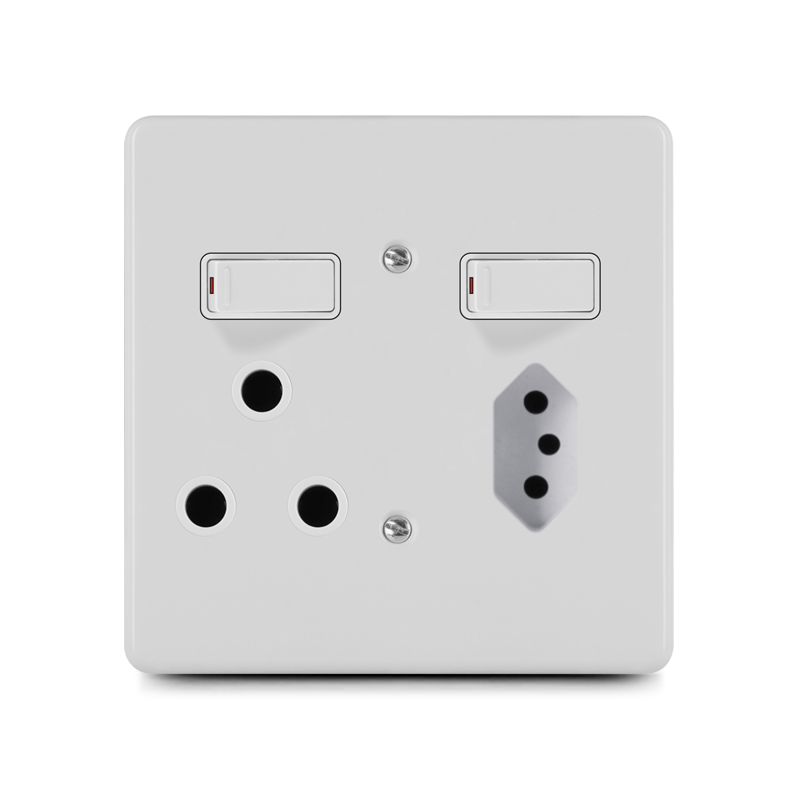 2 lever switch+16A socket+brazil socket(4×4）