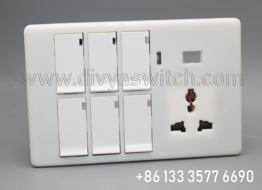  Nepal style 6 gang with MF socket Wall switch SOCKET 46810 GANG SWITCH.jpg