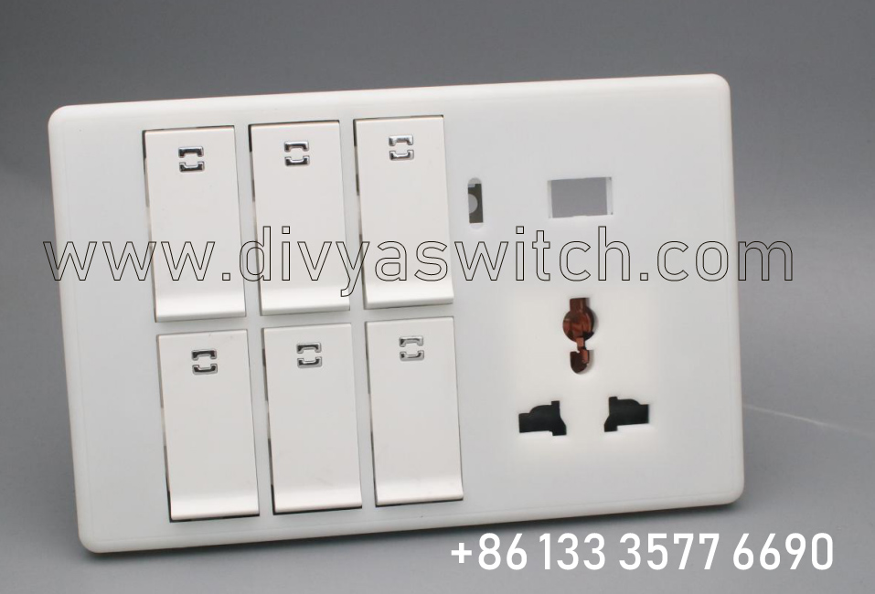 Nepal Bangladesh Pakistan 6gang 13 A electrical wall switches socket.jpg