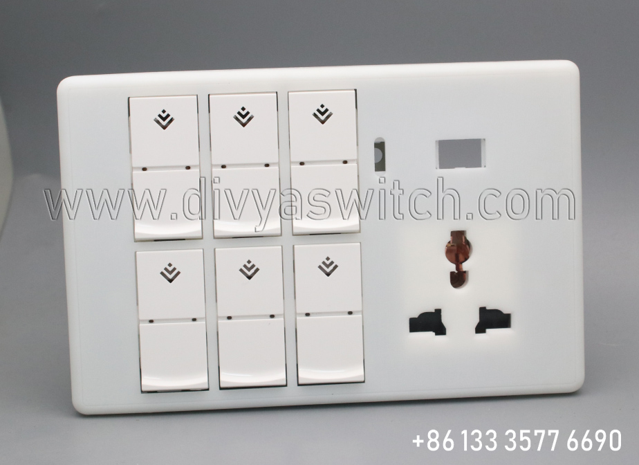 Simple gold switchnepal standard home 3 gang electrical Wall switches.jpg